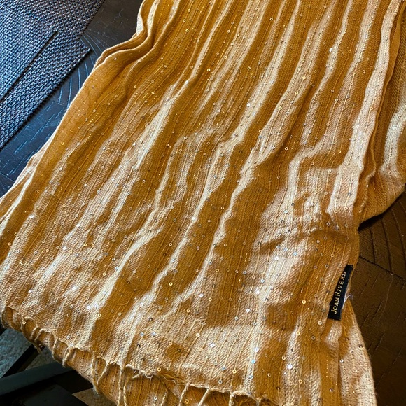 Joan Rivers sequin detail scarf in camel - Picture 3 of 4